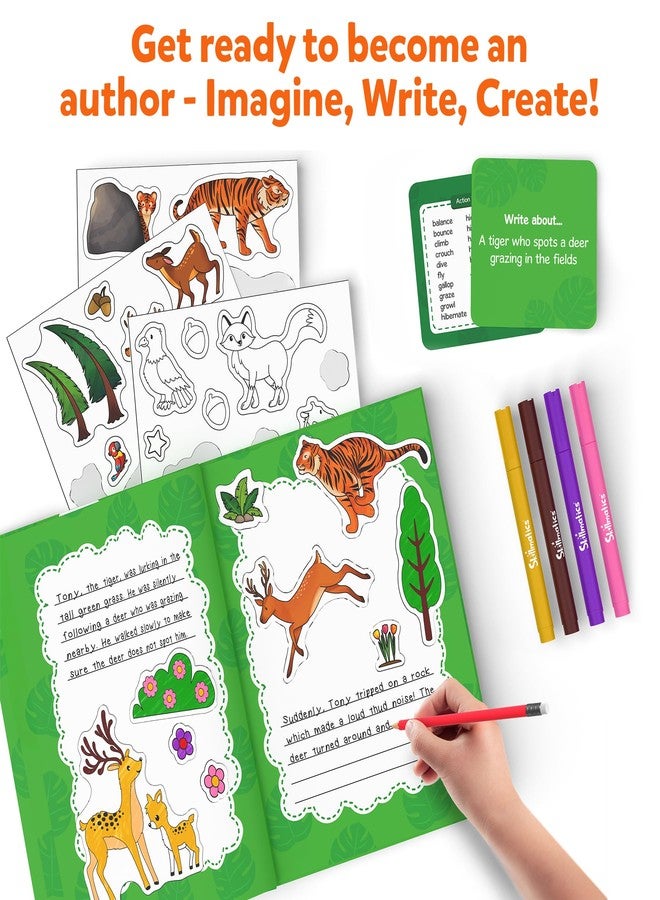 Skillmatics Storybook Art Kit - Create Animal-Themed Stories, DIY Craft & Writing Kit with 300+ Stickers, Scrapbooking Activity, Gifts for Kids Ages 5, 6, 7, 8, 9, 10 - Image 4